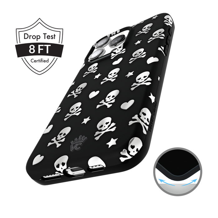 Chrome Skulls iPhone Case – Aesthetic Shockproof Phone Cover