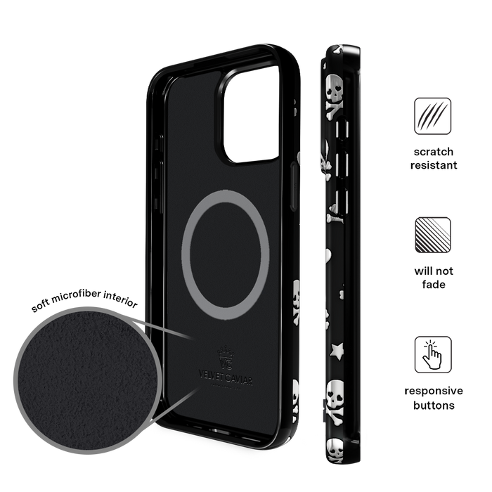 Chrome Skulls iPhone Case – Aesthetic Shockproof Phone Cover