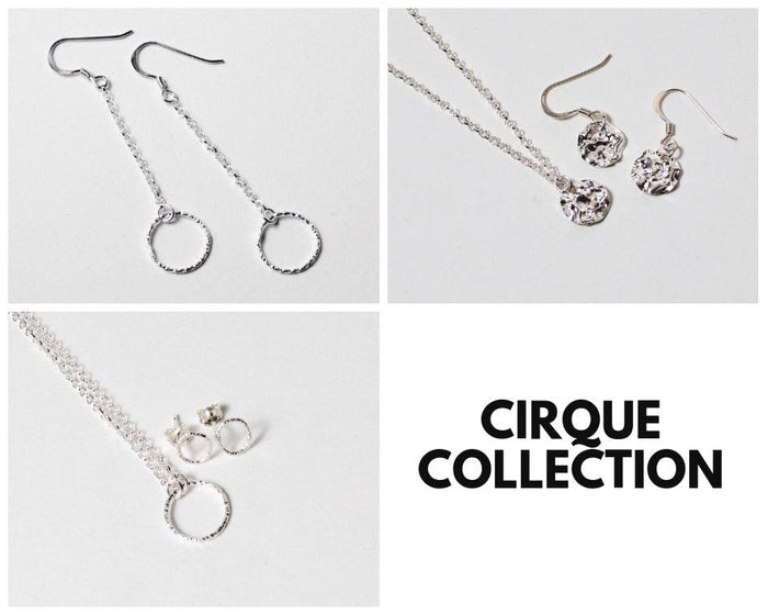 Cirque Textured Dangly Short Chain Earrings - RACHEL SHRIEVES DESIGN