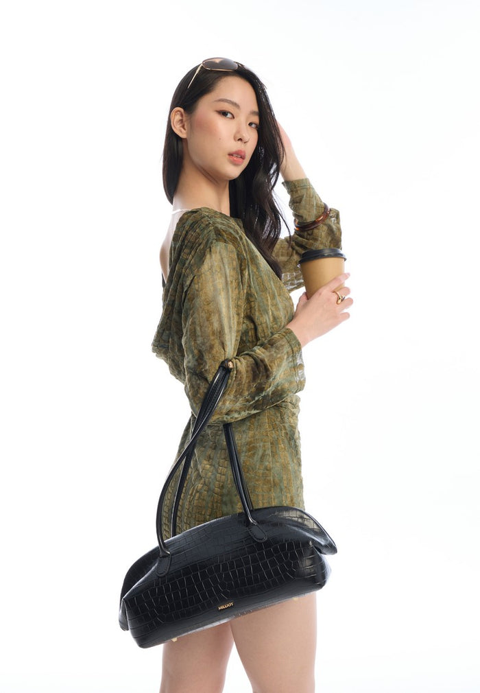 Colette Arc Bag (Charcoal)