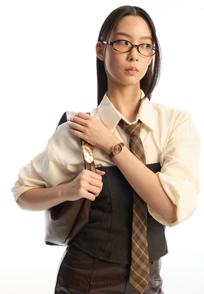 Collins Analogue Watch (Coffee)