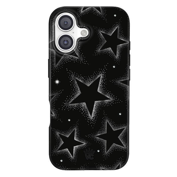 Crystal Chrome Stars iPhone Case – Cute Aesthetic Phone Cover