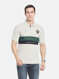 CUT N SEW POLO NECK EMBROIDED APPLIQUE PIQUE NECK T-SHIRT