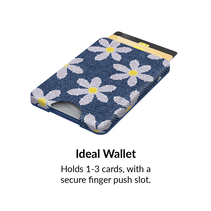 Denim Daisy MagSafe Wallet – Magnetic Card Holder for iPhone