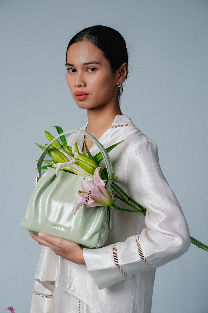 Donna Top Handle Bag  (Light Green)