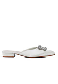Doretta Embellishment Slip Ons Heels (White)