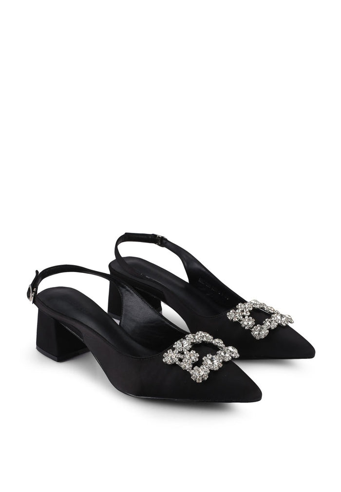 Doretta Pointed Toe Heels (Black)