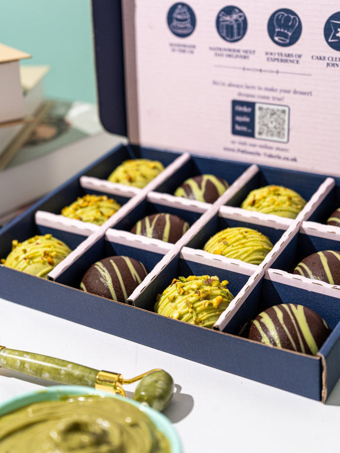 Patisserie Valerie's handmade Dubai Chocolate Bites cake delivery