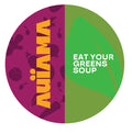 Auïama Eat Your Greens Soup container — organic dark leafy greens on bone broth