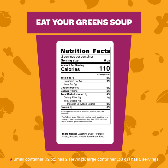 Eat Your Greens Soup nutrition — high-fiber, gluten-free, supports liver function