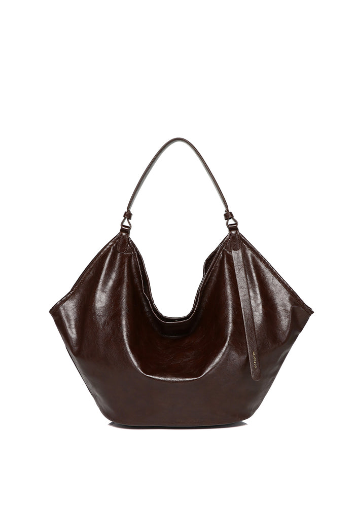 Eden Sculpted Hobo Bag (Espresso)