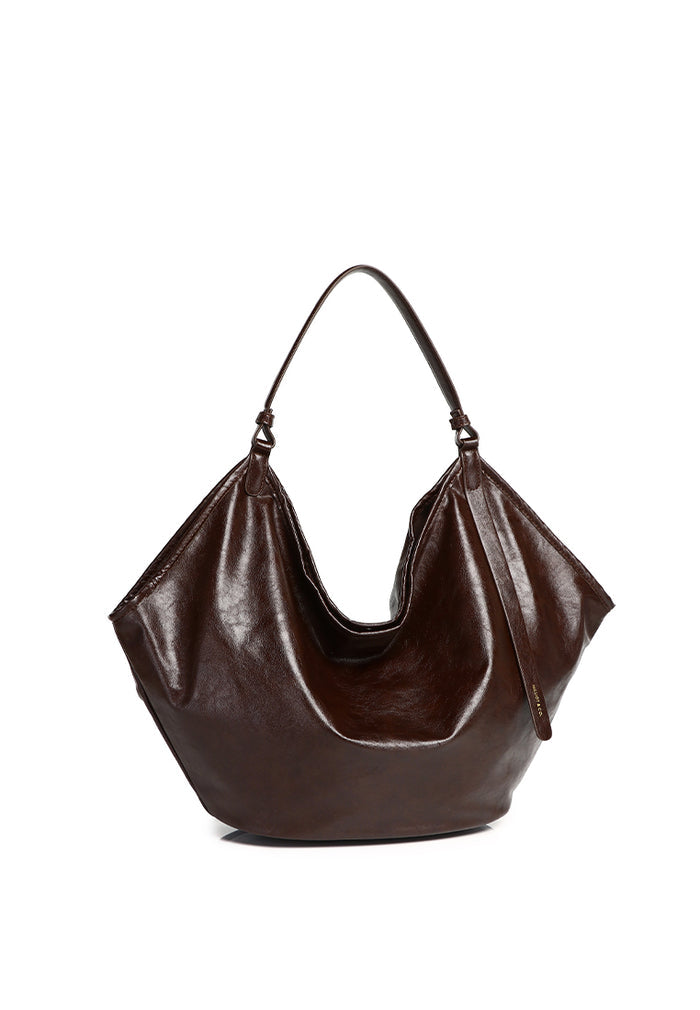 Eden Sculpted Hobo Bag (Espresso)