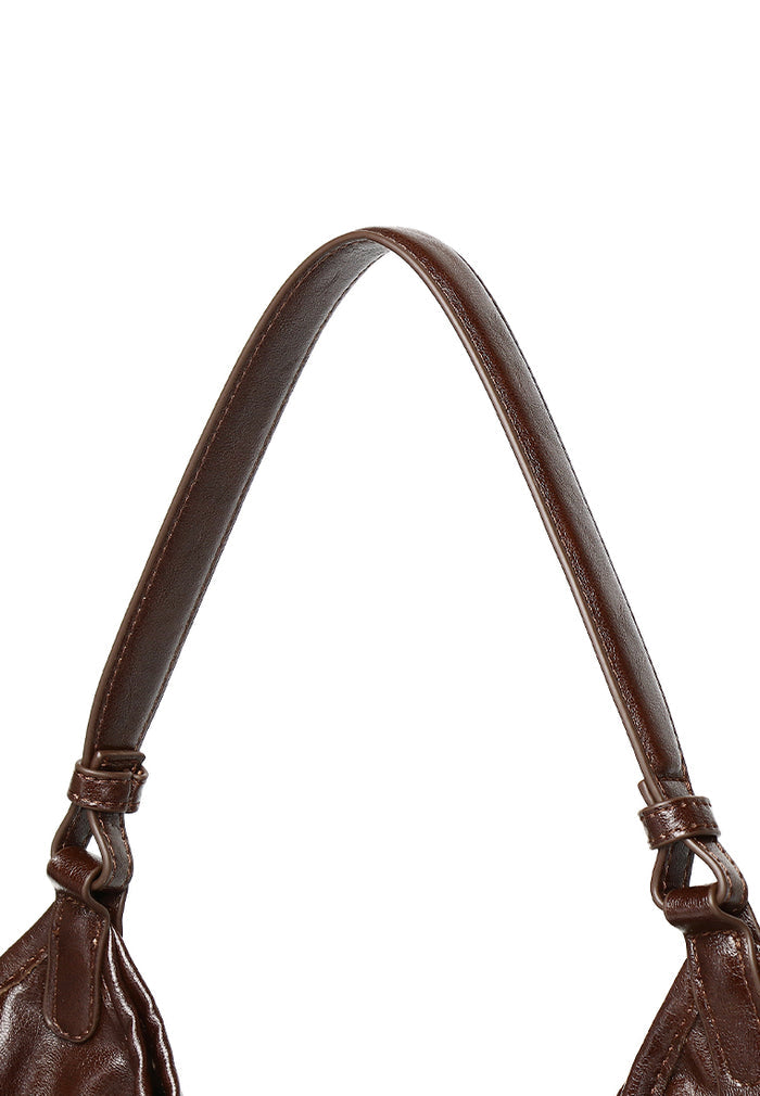 Eden Sculpted Hobo Bag (Espresso)