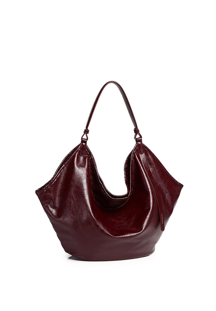 Eden Sculpted Hobo Bag (Maroon)
