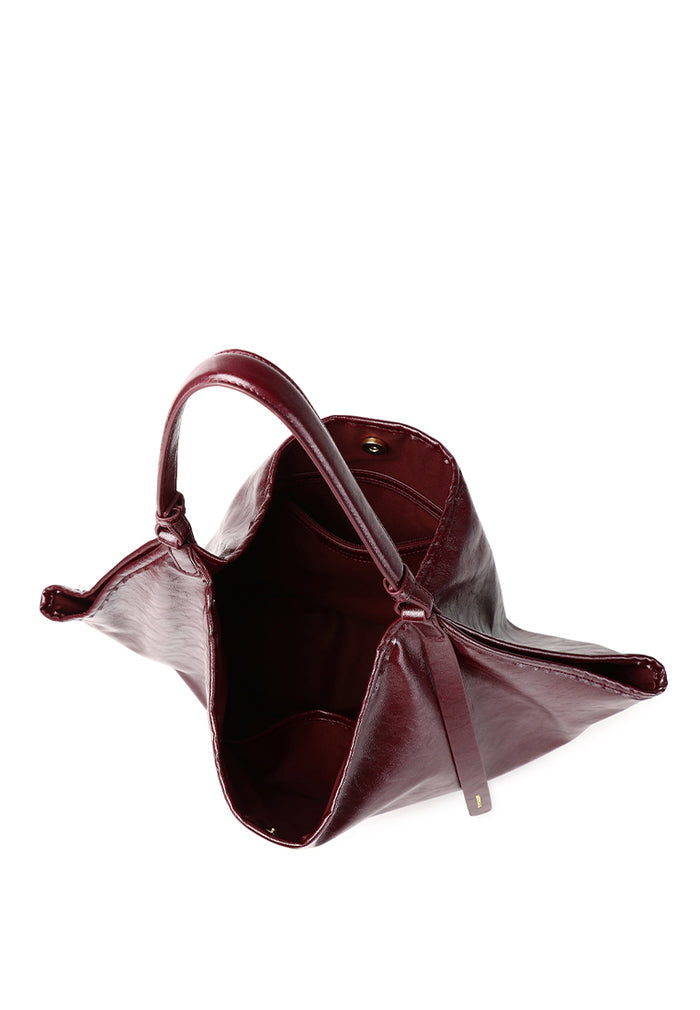 Eden Sculpted Hobo Bag (Maroon)