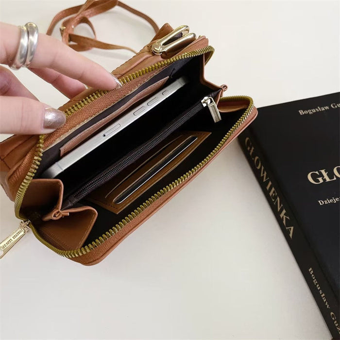 Elegant genuine leather crossbody bag