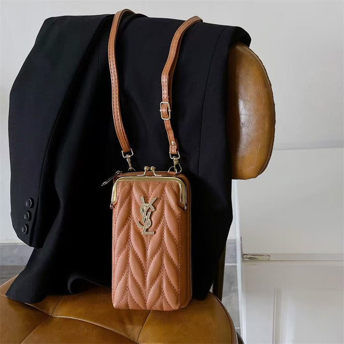 Elegant genuine leather crossbody bag