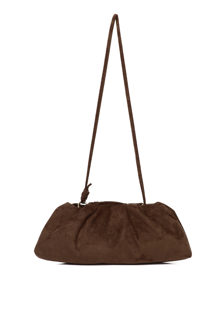 Esme Soft Pleat Shoulder Bag (Espresso)