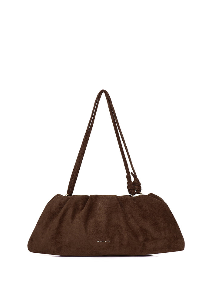 Esme Soft Pleat Shoulder Bag (Espresso)