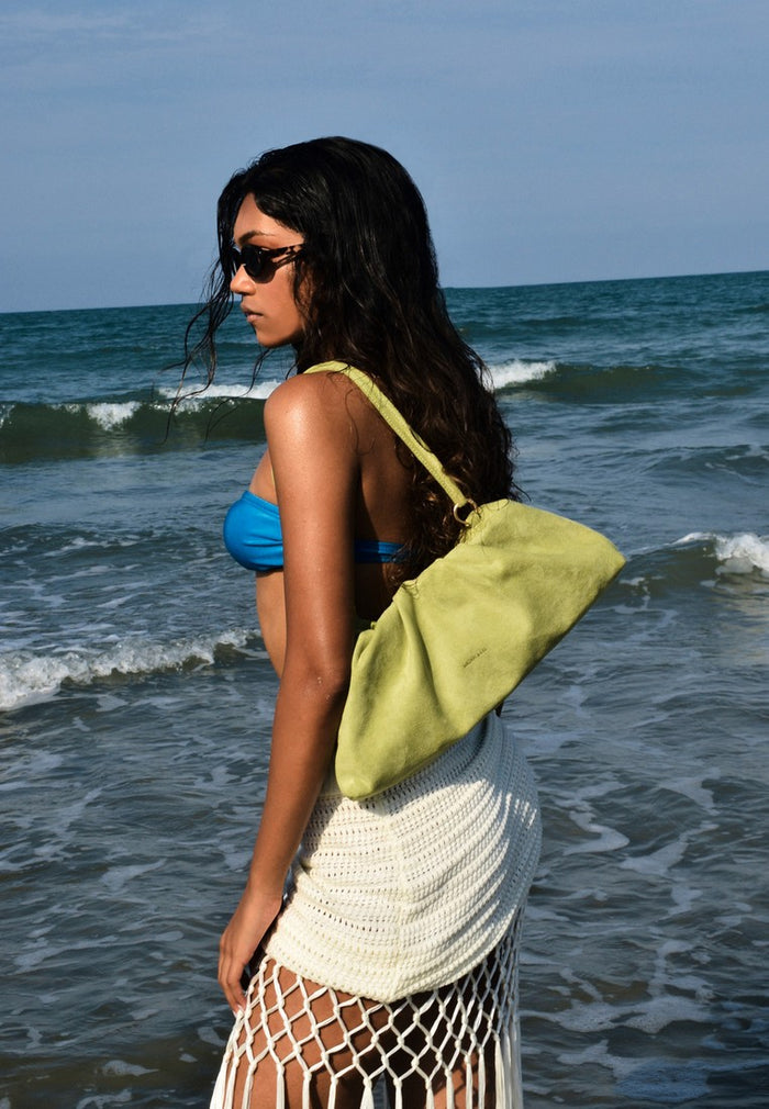 Esme Soft Pleat Shoulder Bag (Green)