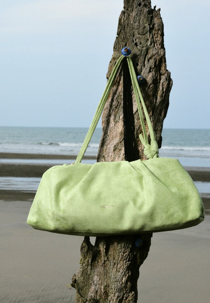 Esme Soft Pleat Shoulder Bag (Green)