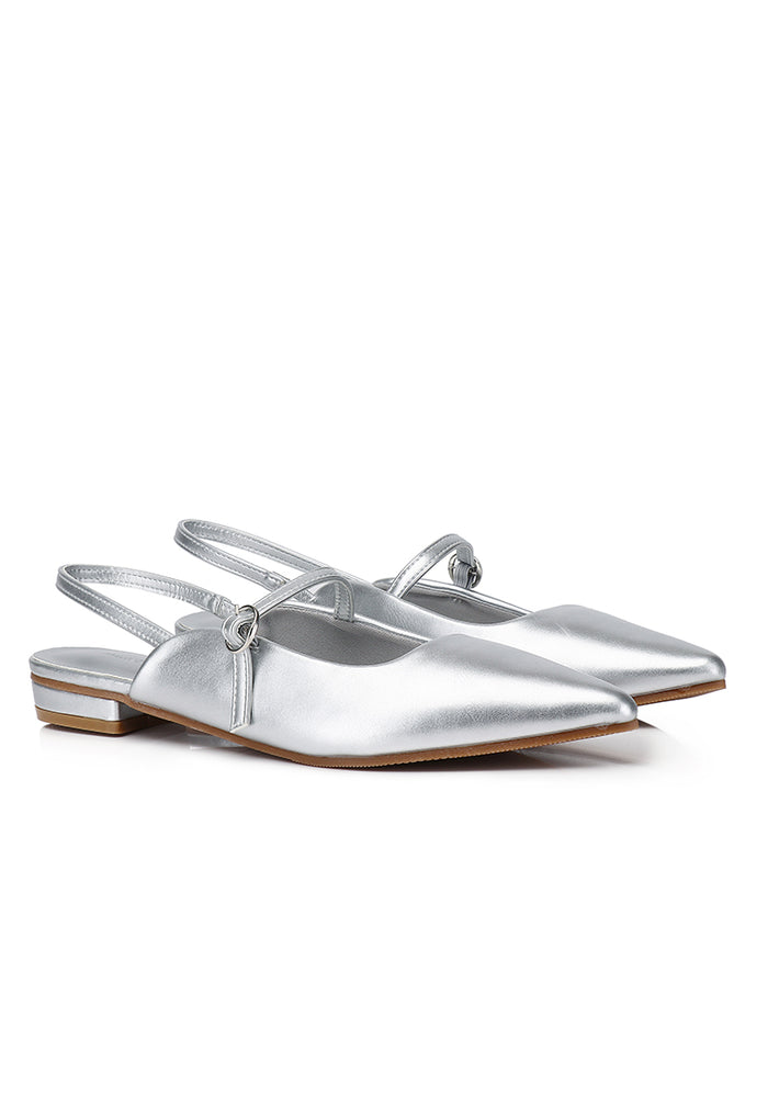 Eurig Pointed Toe Flats & Ballerina (Silver)