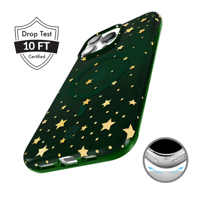 Evergreen Stars iPhone Case – Chic Designer-Style Phone Cover