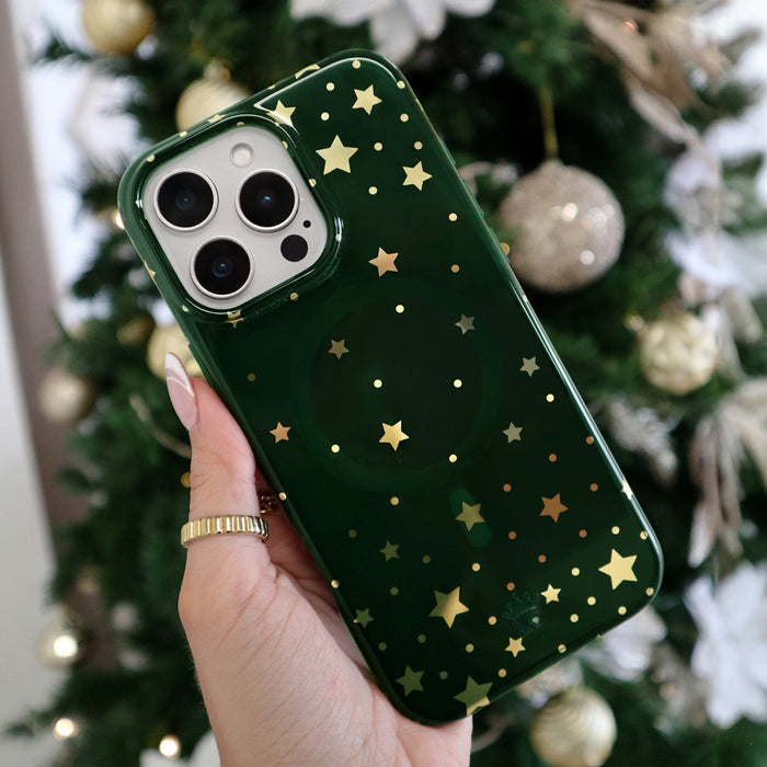 Evergreen Stars iPhone Case – Chic Designer-Style Phone Cover