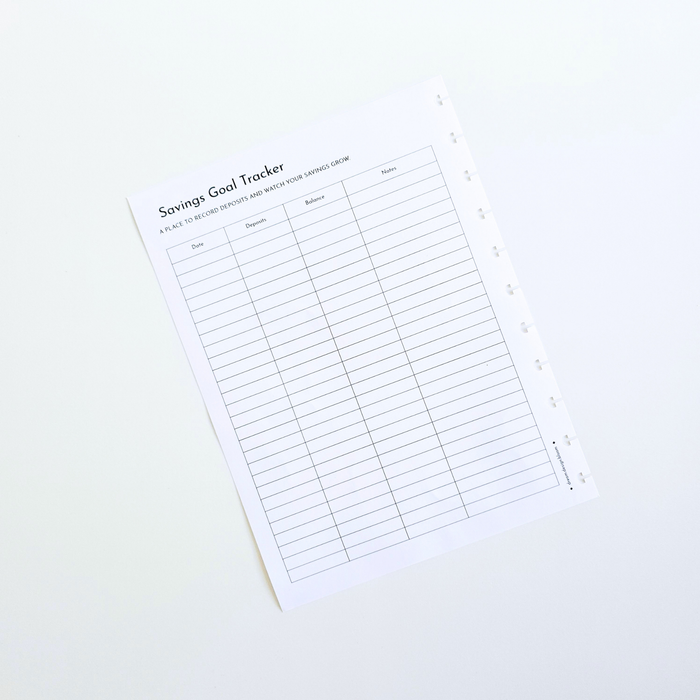 Financial Goals Inserts | Signature Designs