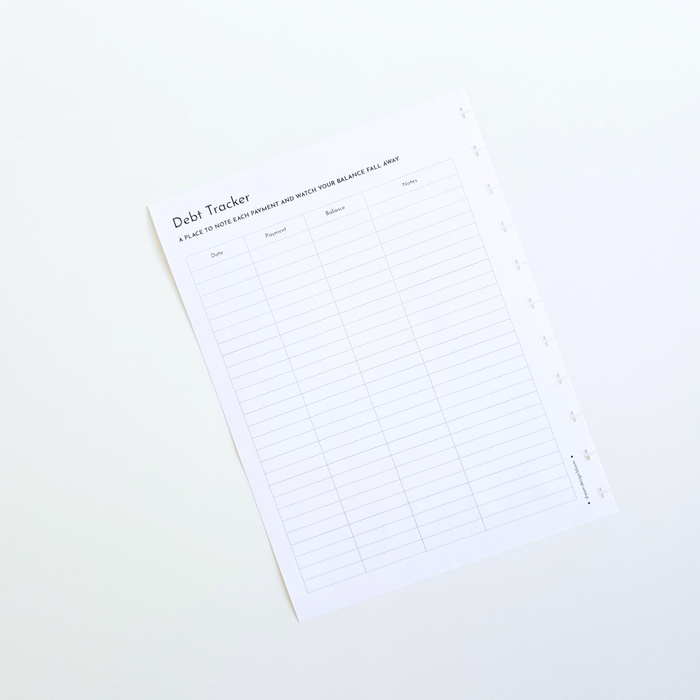 Financial Goals Inserts | Signature Designs