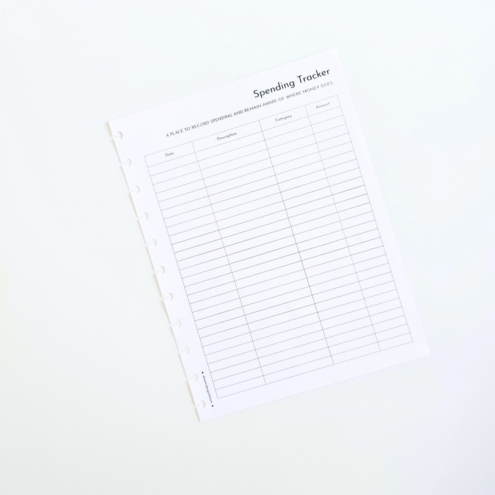 Financial Tracker Inserts | Signature Designs