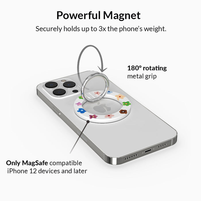 Flower Power MagSafe Grip Ring – Magnetic Phone Ring Holder