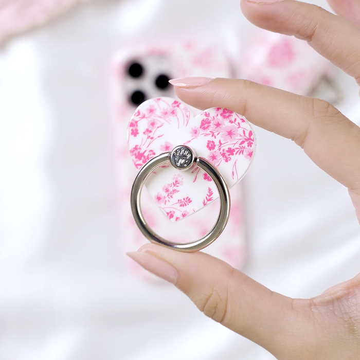 French Rose Floral Phone Ring – Grip Holder & Stand