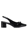 Freya Slingback Pumps With Bow (Black)
