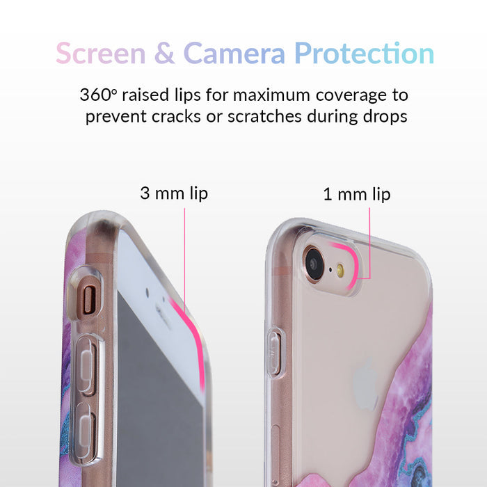 Geode Glitter Clear iPhone Case – Stylish Slim Phone Cover