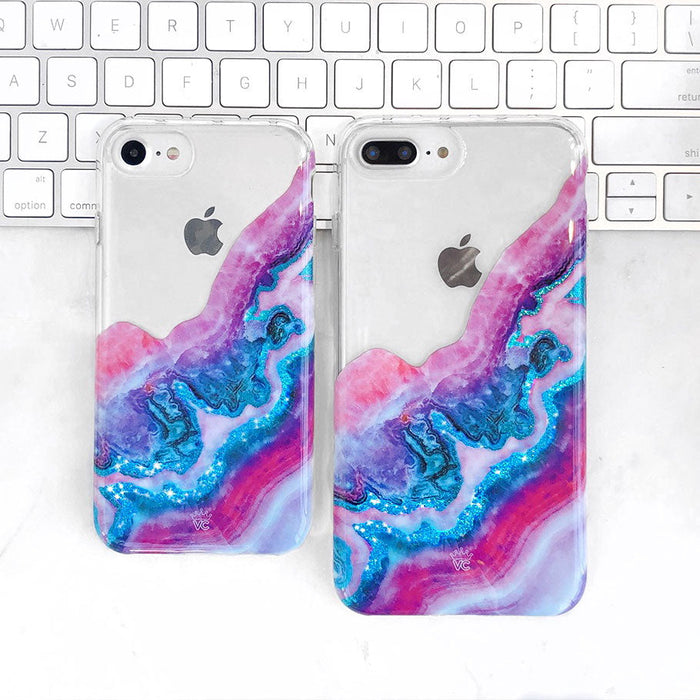 Geode Glitter Clear iPhone Case – Stylish Slim Phone Cover