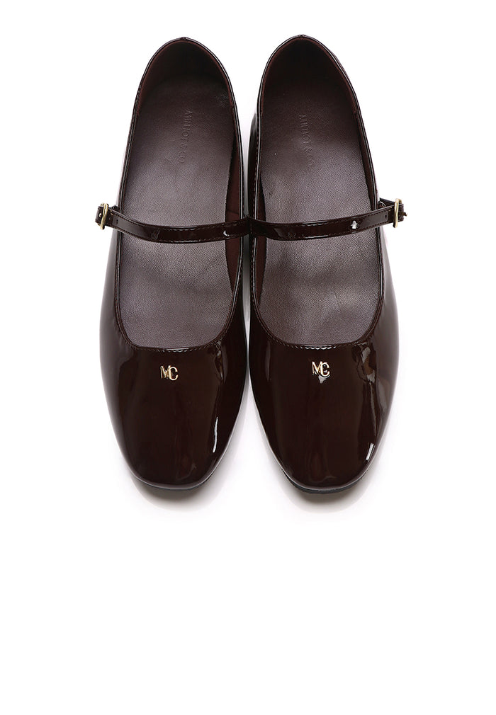 Gina Round Toe Mary Jane Ballerina & Flats (Espresso)