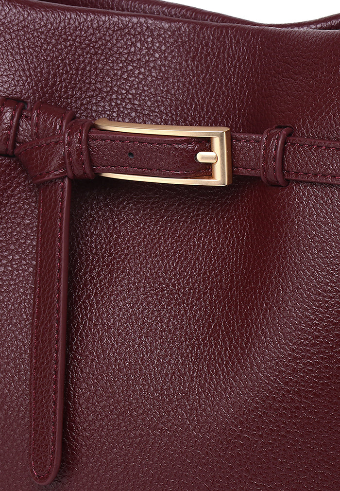 Giselle Bucket Bag (Maroon)