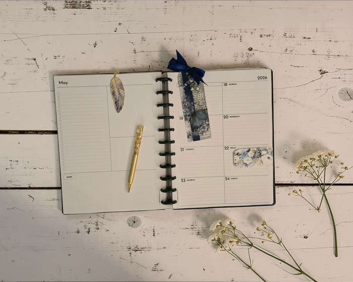 Gold Bookmark | Azure Blooms