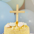 Patisserie Valerie's handmade Gold Cross Acrylic Cake Topper cake delivery