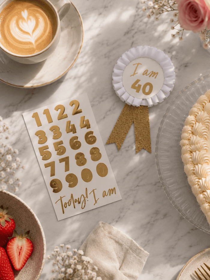 Gold Customisable Birthday Badge - Patisserie Valerie