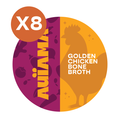 Auïama Golden Chicken Bone Broth Bundle — 8 pouches of organic pasture-raised chicken bone broth