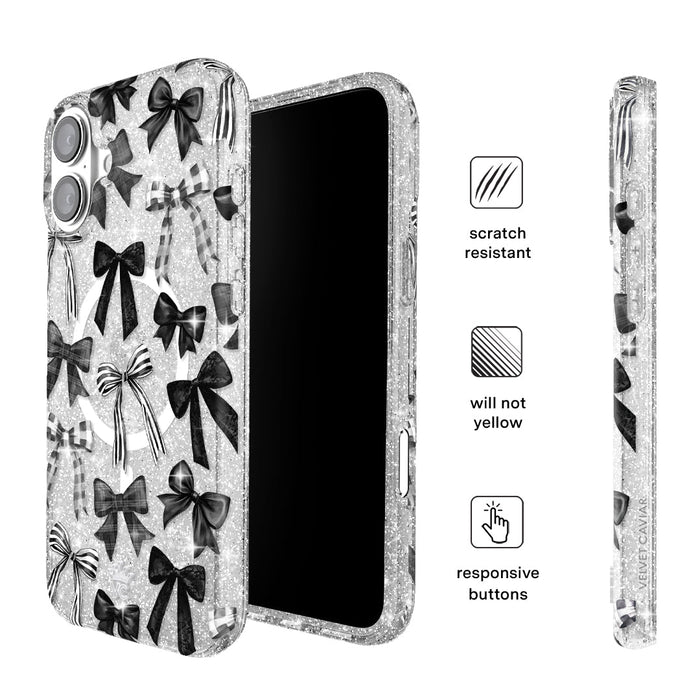 Gothic Bows iPhone Case – Trendy Protective Phone Cover