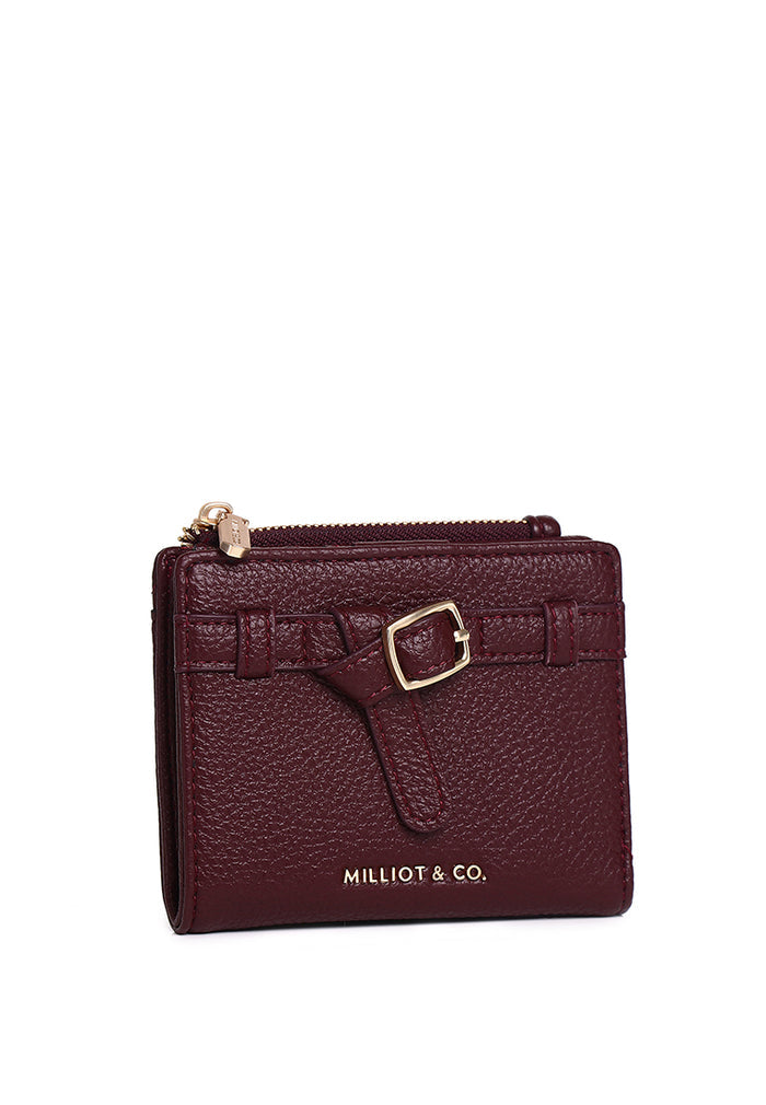 Grace Bifold Short Wallet (Maroon)