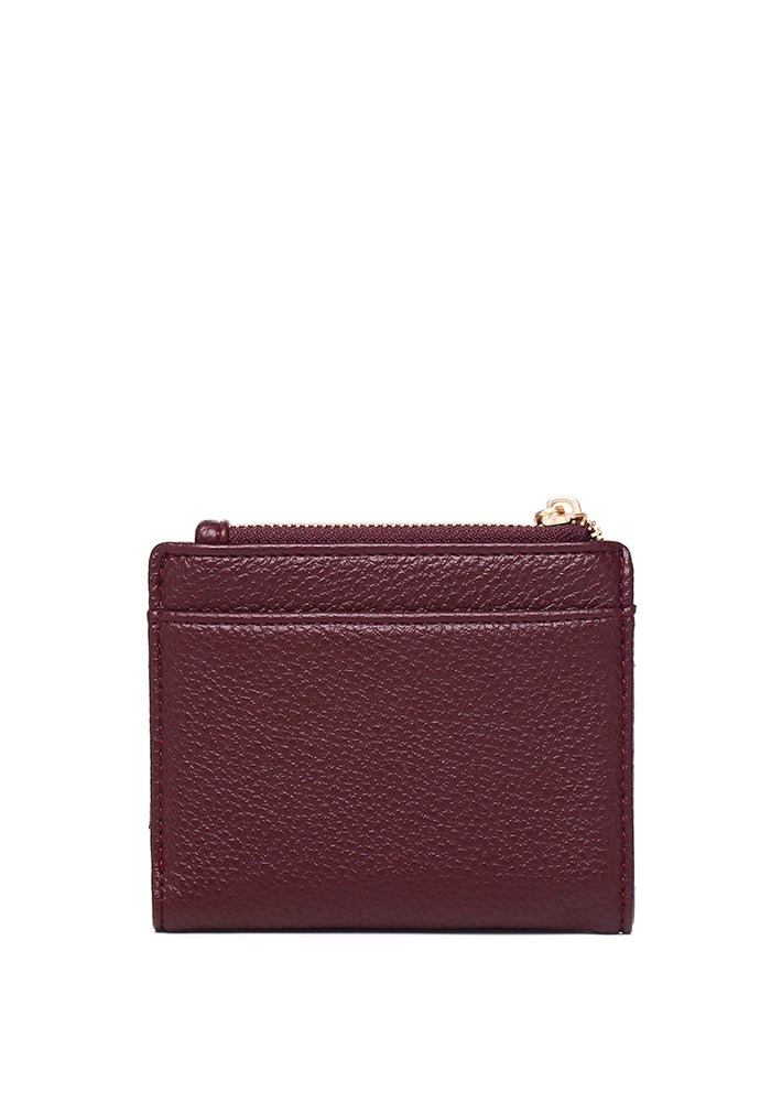 Grace Bifold Short Wallet (Maroon)