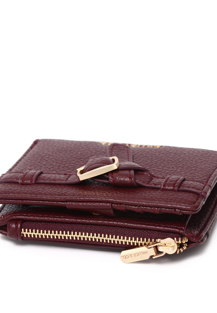 Grace Bifold Short Wallet (Maroon)