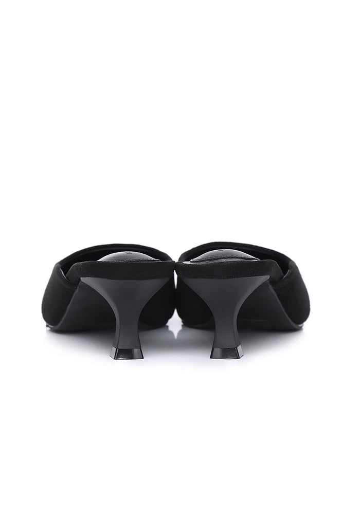 Hana Suede Pumps Heels (Black)