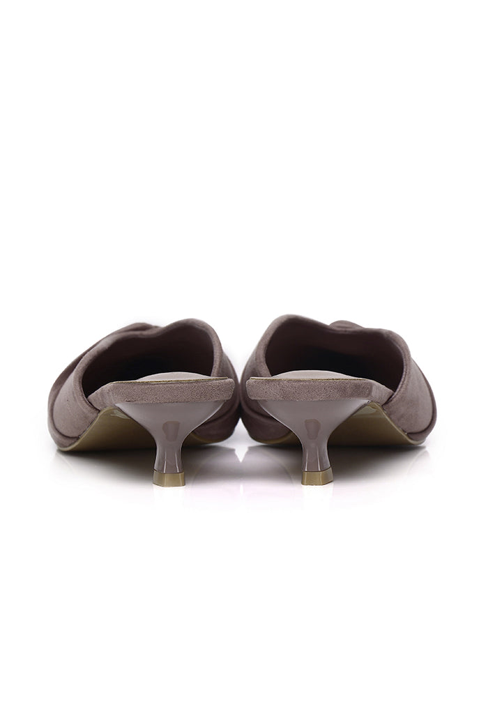 Hanara Pleated Slip-On Mules (Nude)
