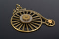 Handmade designer large metal neck pendant in steampunk style for women
