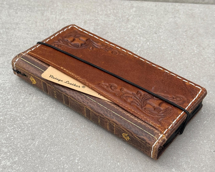 Handmade Leather Book Wallet Case for Oppo Find N3 N5